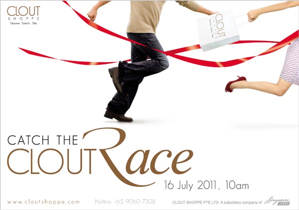 Catch the Clout Race poster design