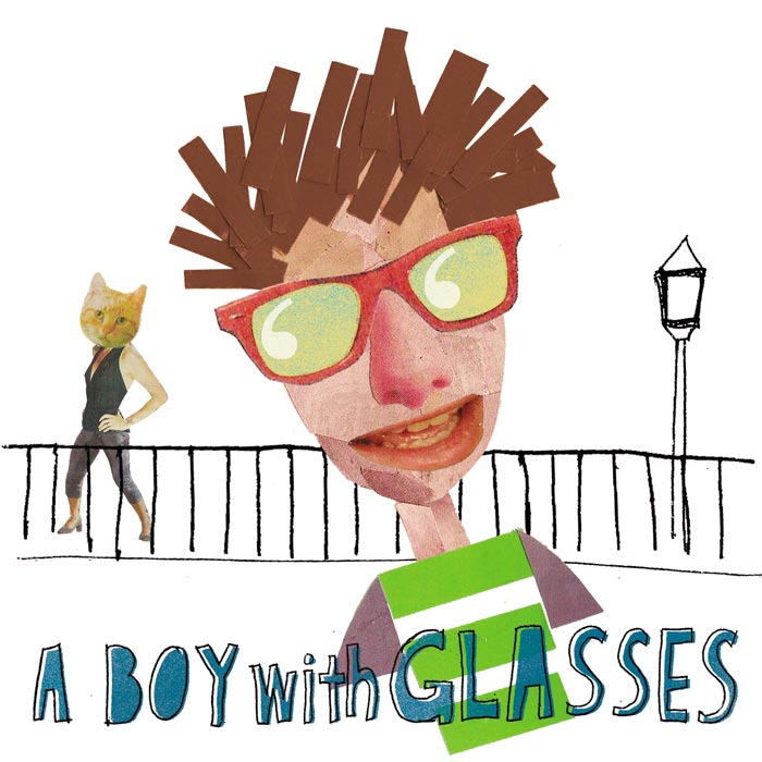 A Boy with Glasses CD sleeve design
