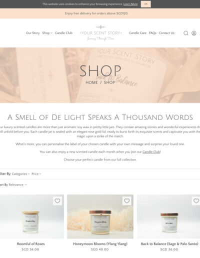 Your Scent Story - Shop page