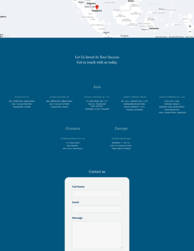Acteus Group - Contact page