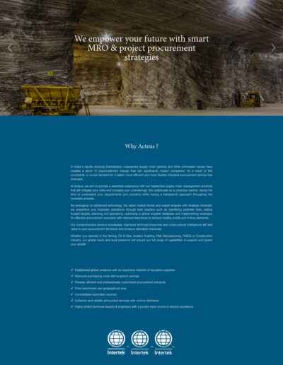Acteus Group - Why Acteus page 1